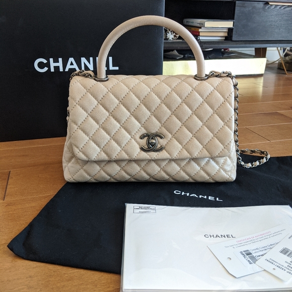 SOLD - Chanel Coco Top Handle Bag Caviar Medium - Picture 14 of 15
